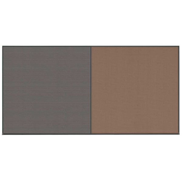 United Visual Products Enclosed Corkboard, 1 Door, 60"x36", 4" Fra UV3410-SATIN-PEARL - main
